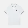 Slim-Fit-Kurzarm-Poloshirt mit gestreiften Details