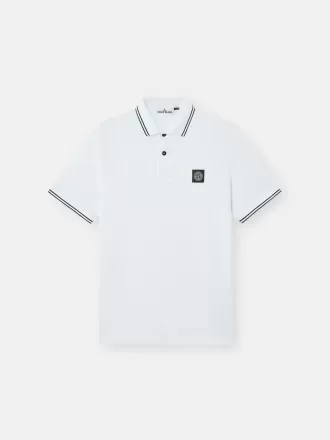Slim-Fit-Kurzarm-Poloshirt mit gestreiften Details