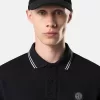 Slim-Fit-Kurzarm-Poloshirt mit gestreiften Details