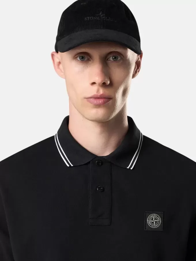 Slim-Fit-Kurzarm-Poloshirt mit gestreiften Details