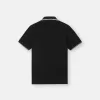 Slim-Fit-Kurzarm-Poloshirt mit gestreiften Details