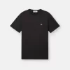 Slim-Fit-T-Shirt mit kurzen Ärmeln und Kompass-Aufnäher