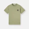 Slim-Fit-T-Shirt mit kurzen Ärmeln und Kompass-Aufnäher