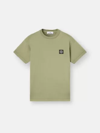 Slim-Fit-T-Shirt mit kurzen Ärmeln und Kompass-Aufnäher