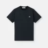 Slim-Fit-T-Shirt mit kurzen Ärmeln und Kompass-Aufnäher
