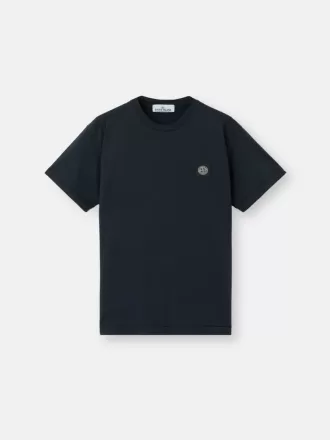 Slim-Fit-T-Shirt mit kurzen Ärmeln und Kompass-Aufnäher