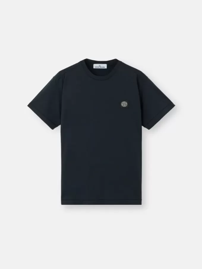 Slim-Fit-T-Shirt mit kurzen Ärmeln und Kompass-Aufnäher