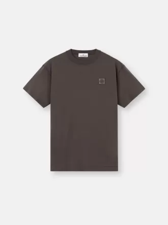 Slim-Fit-T-Shirt mit kurzen Ärmeln und Kompass-Aufnäher