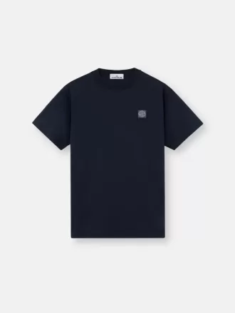 Slim-Fit-T-Shirt mit kurzen Ärmeln und Kompass-Aufnäher