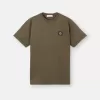 Slim-Fit-T-Shirt mit kurzen Ärmeln und Kompass-Aufnäher Slim-Fit-T-Shirt mit kurzen Ärmeln und Kompass-Aufnäher