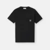 Slim-Fit-T-Shirt mit kurzen Ärmeln und Kompass-Aufnäher