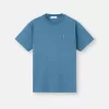 Slim-Fit-T-Shirt mit kurzen Ärmeln und Kompass-Aufnäher