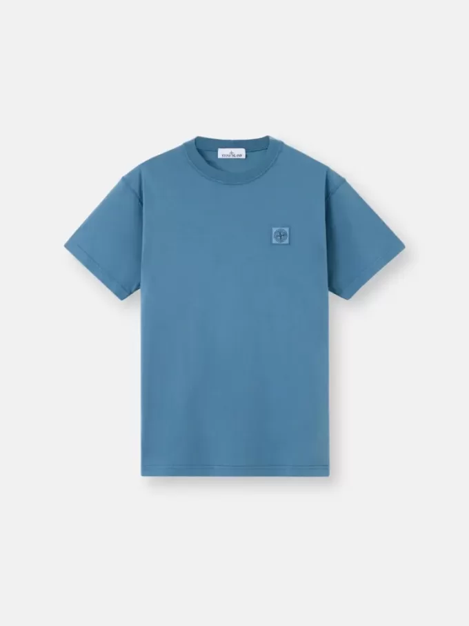 Slim-Fit-T-Shirt mit kurzen Ärmeln und Kompass-Aufnäher