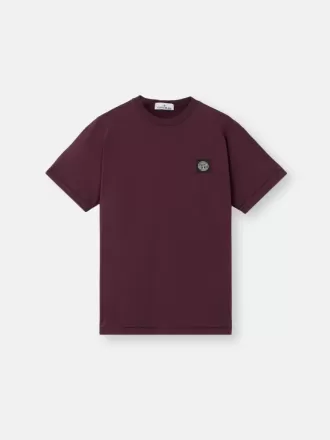 Slim-Fit-T-Shirt mit kurzen Ärmeln und Kompass-Aufnäher