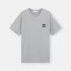 Slim-Fit-T-Shirt mit kurzen Ärmeln und Kompass-Aufnäher
