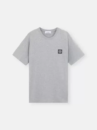 Slim-Fit-T-Shirt mit kurzen Ärmeln und Kompass-Aufnäher