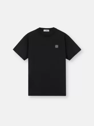 Slim-Fit-T-Shirt mit kurzen Ärmeln und Kompass-Aufnäher