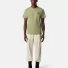 Slim-Fit-T-Shirt mit kurzen Ärmeln und Kompass-Aufnäher