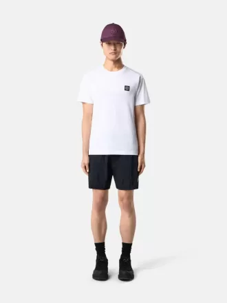 Slim-Fit-T-Shirt mit kurzen Ärmeln und Kompass-Aufnäher