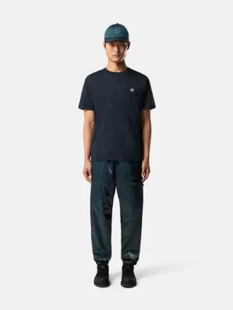 Slim-Fit-T-Shirt mit kurzen Ärmeln und Kompass-Aufnäher