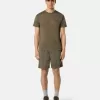 Slim-Fit-T-Shirt mit kurzen Ärmeln und Kompass-Aufnäher Slim-Fit-T-Shirt mit kurzen Ärmeln und Kompass-Aufnäher