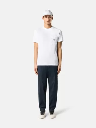 Slim-Fit-T-Shirt mit kurzen Ärmeln und Kompass-Aufnäher