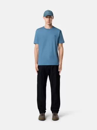 Slim-Fit-T-Shirt mit kurzen Ärmeln und Kompass-Aufnäher