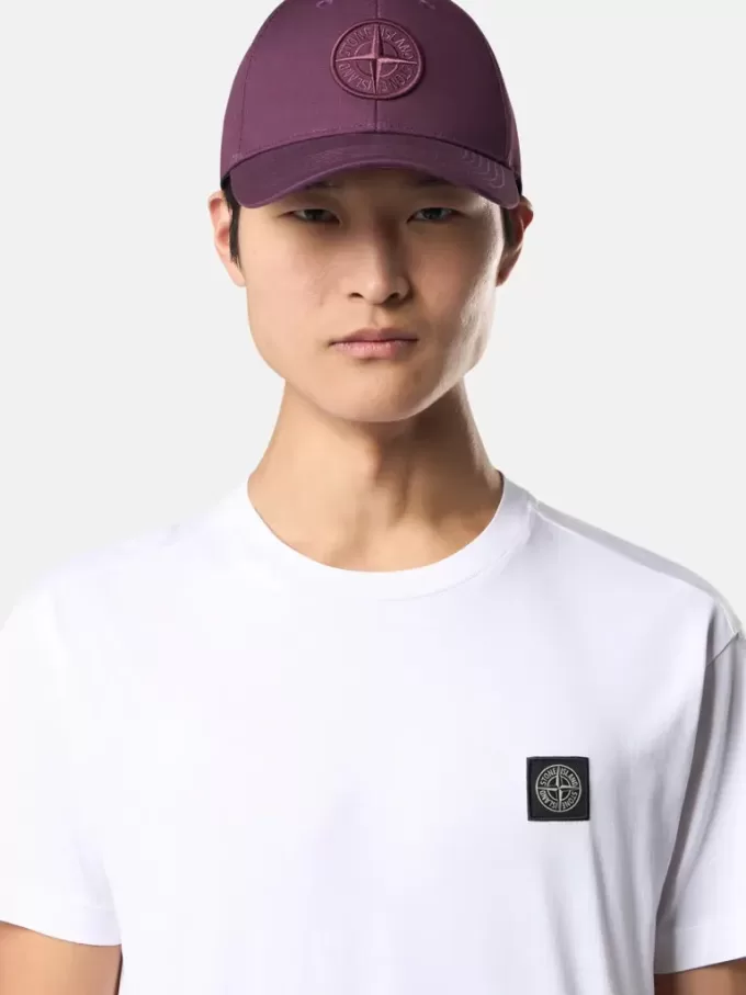 Slim-Fit-T-Shirt mit kurzen Ärmeln und Kompass-Aufnäher