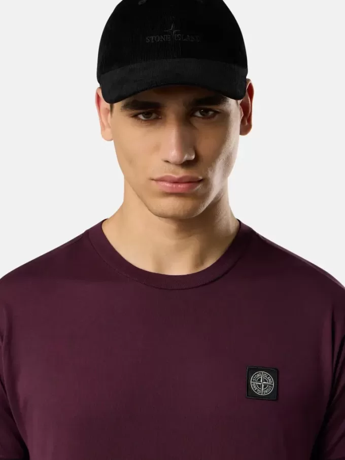 Slim-Fit-T-Shirt mit kurzen Ärmeln und Kompass-Aufnäher
