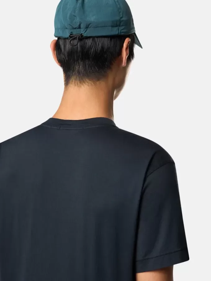 Slim-Fit-T-Shirt mit kurzen Ärmeln und Kompass-Aufnäher