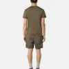 Slim-Fit-T-Shirt mit kurzen Ärmeln und Kompass-Aufnäher Slim-Fit-T-Shirt mit kurzen Ärmeln und Kompass-Aufnäher