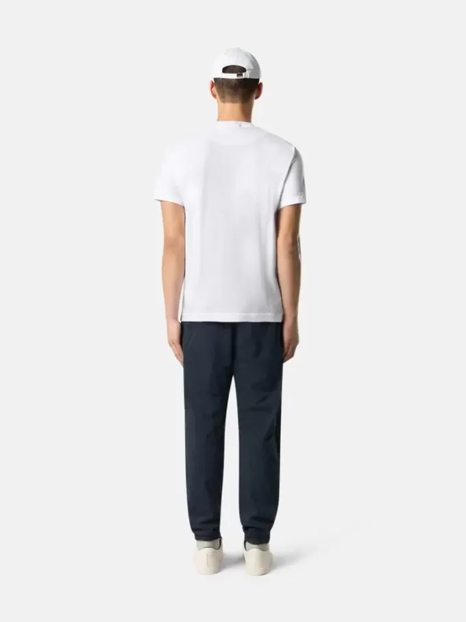 Slim-Fit-T-Shirt mit kurzen Ärmeln und Kompass-Aufnäher