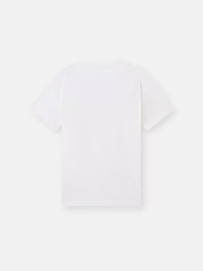 Slim-Fit-T-Shirt mit kurzen Ärmeln und Kompass-Aufnäher