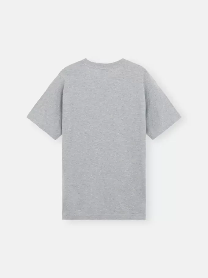 Slim-Fit-T-Shirt mit kurzen Ärmeln und Kompass-Aufnäher