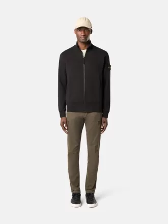 Sweatshirt mit aufgesetzten Taschen und Reißverschluss