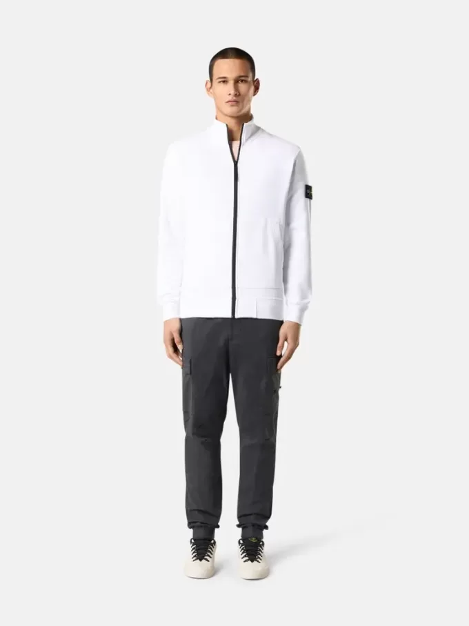 Sweatshirt mit aufgesetzten Taschen und Reißverschluss