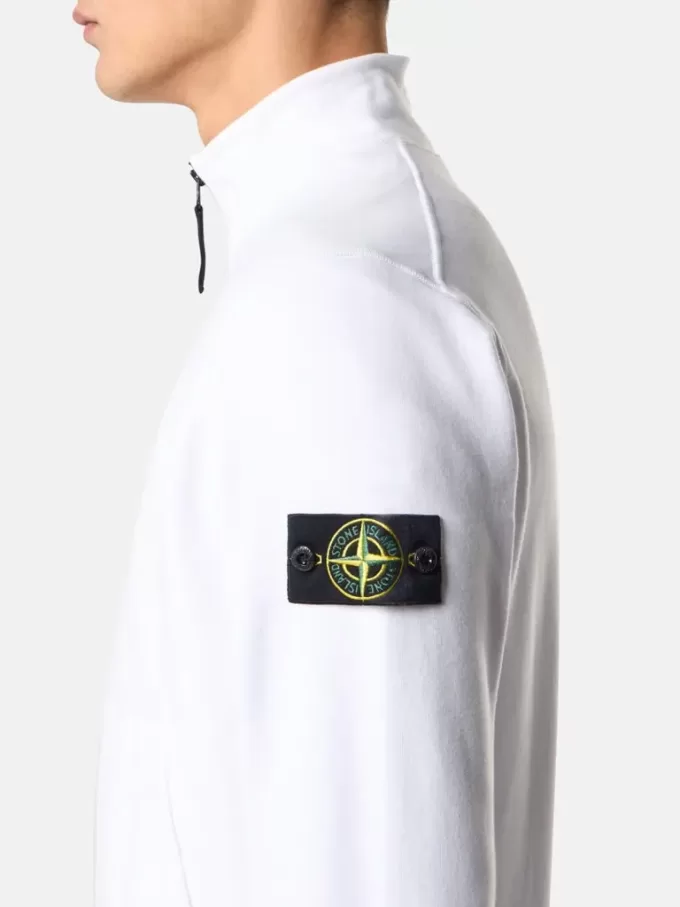 Sweatshirt mit aufgesetzten Taschen und Reißverschluss