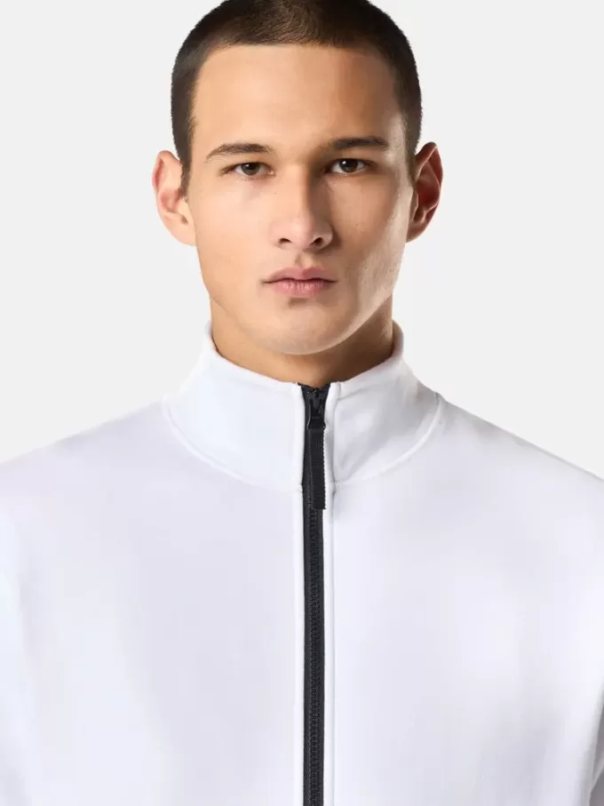 Sweatshirt mit aufgesetzten Taschen und Reißverschluss