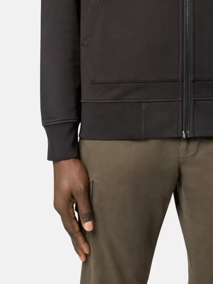 Sweatshirt mit aufgesetzten Taschen und Reißverschluss