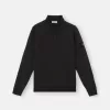 Sweatshirt mit halbem Reißverschluss und aufgesetzten Taschen
