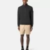Sweatshirt mit halbem Reißverschluss und aufgesetzten Taschen