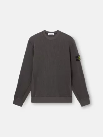 Sweatshirt mit Rundhalsausschnitt und gerippten Details