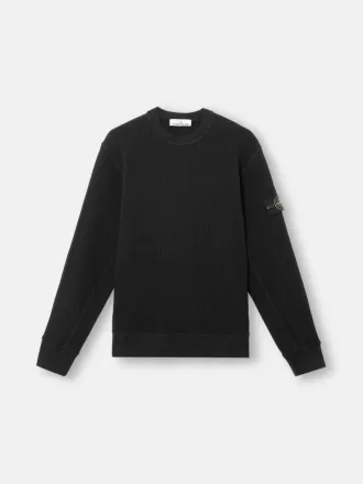 Sweatshirt mit Rundhalsausschnitt und gerippten Details