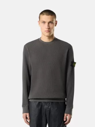Sweatshirt mit Rundhalsausschnitt und gerippten Details
