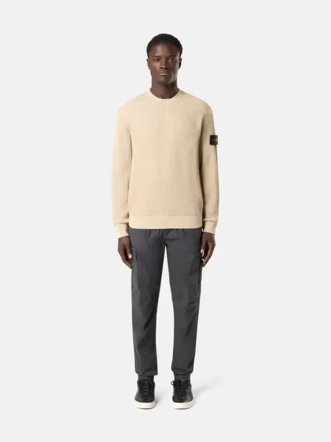 Sweatshirt mit Rundhalsausschnitt und gerippten Details