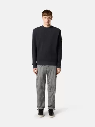 Sweatshirt mit Rundhalsausschnitt und gerippten Details