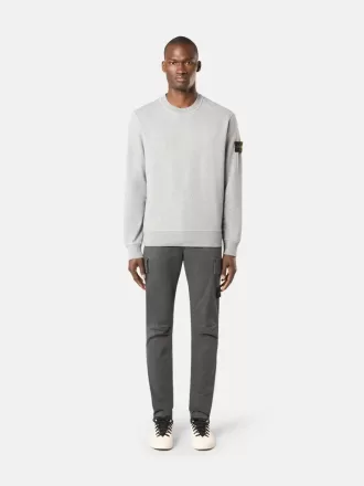 Sweatshirt mit Rundhalsausschnitt und gerippten Details