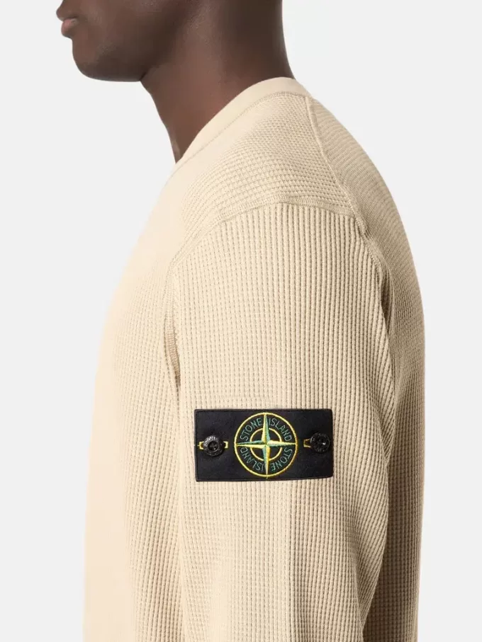 Sweatshirt mit Rundhalsausschnitt und gerippten Details