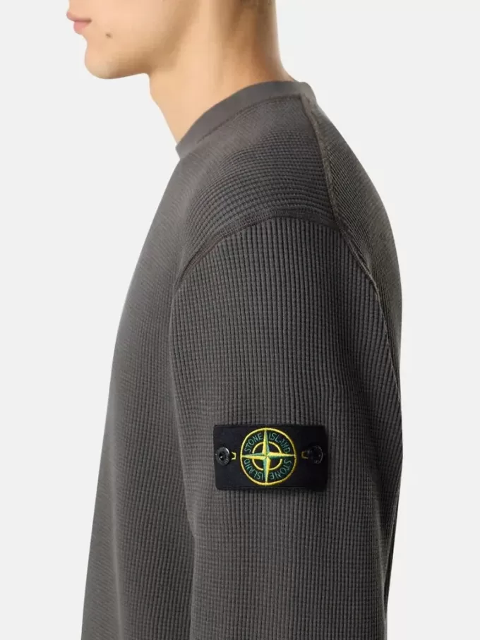 Sweatshirt mit Rundhalsausschnitt und gerippten Details