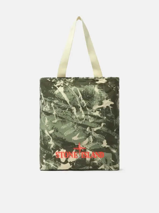 Tragetasche mit Taschen und Logo